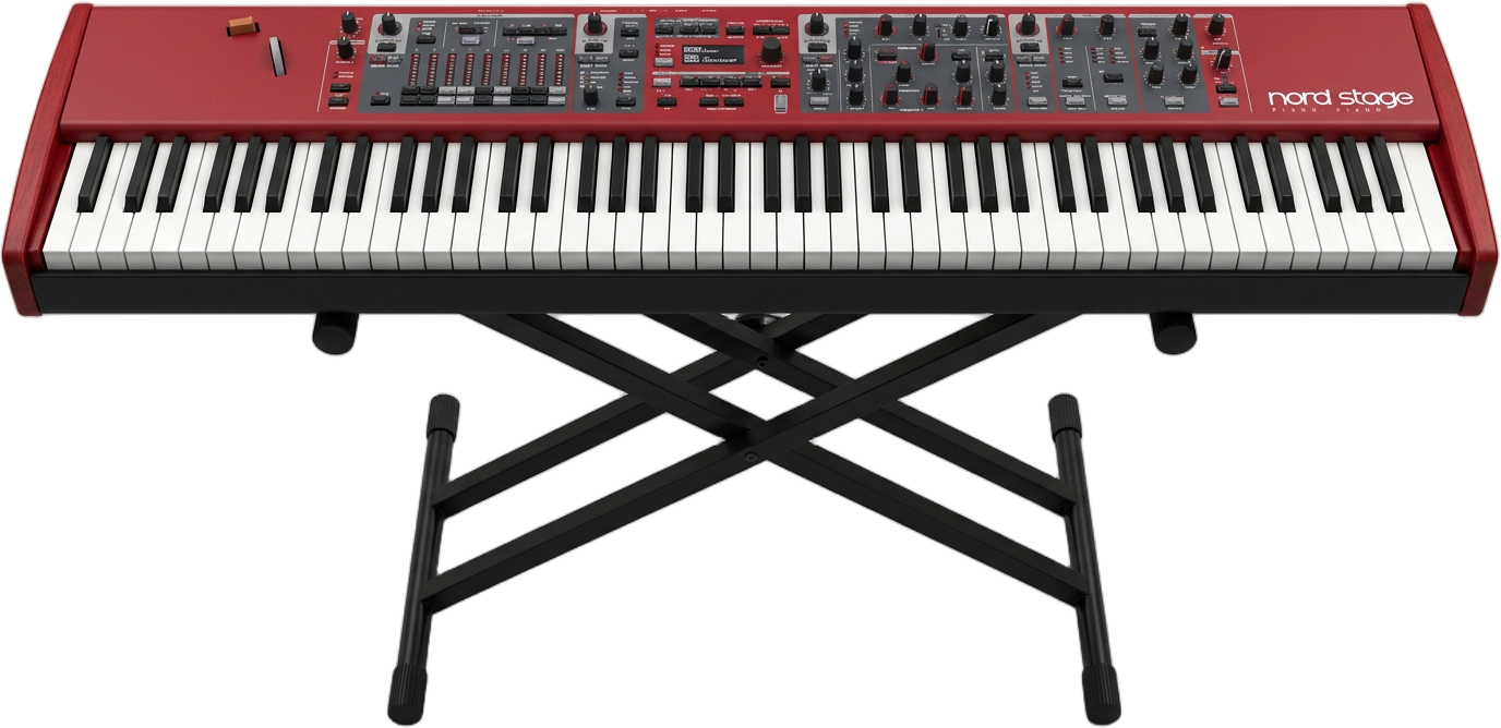 Nord Stage piano keyboard on its stand
